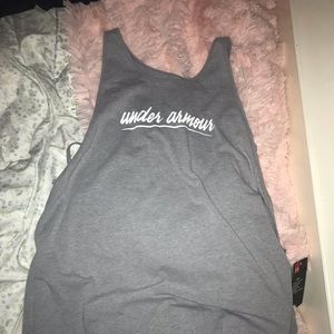 Gray under armour tank top